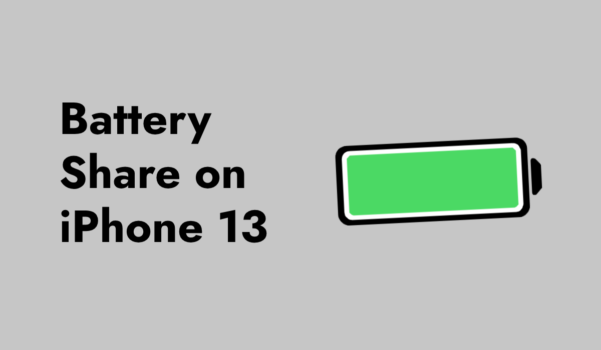 Battery Share on iPhone 13