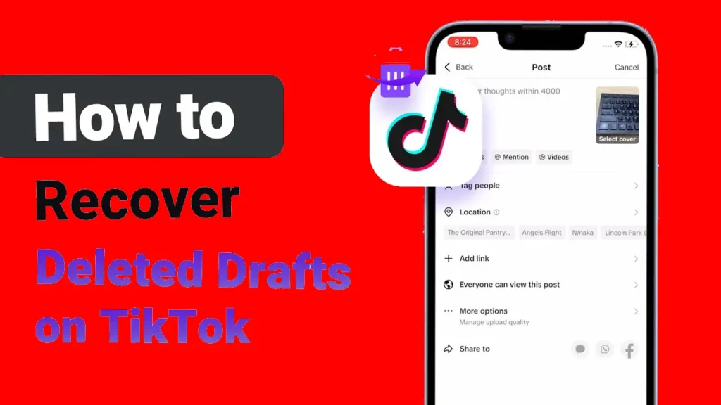 how to get drafts back after deleting TikTok